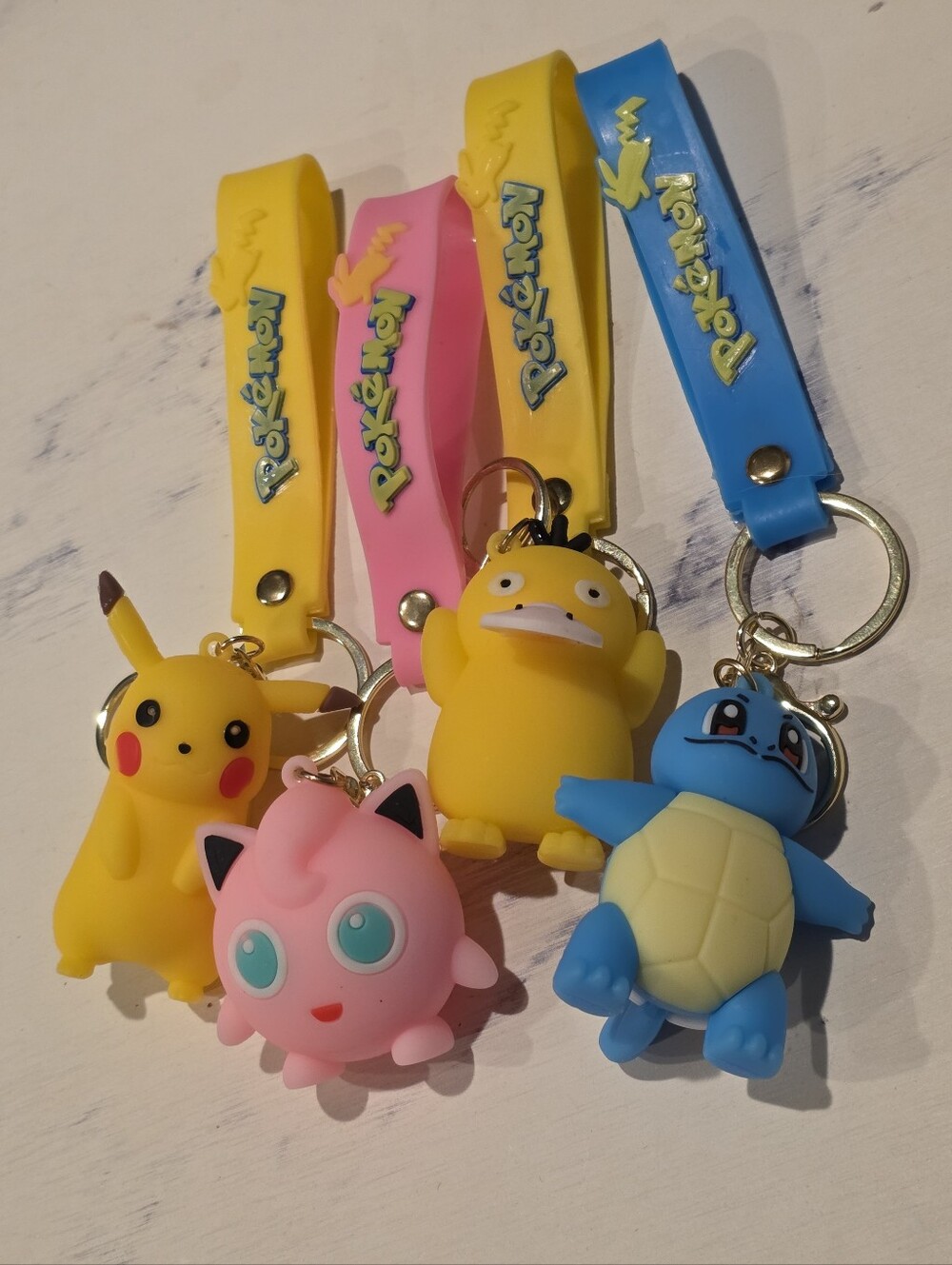 3D Pokémon Keychain- Pikachu Squirtle Jigglypuff Psyduck - Picture 3 of 3